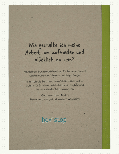 Rückseite des boxnstop-Arbeitsbuchs für die Selbststandigkeit