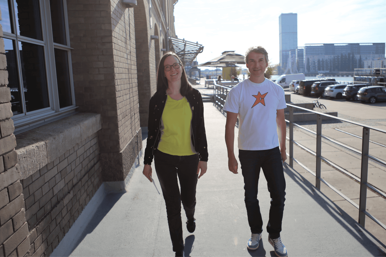 boxnstop-Gründerin Nadine Drietchen und Gründer Nico Kubanek in Hamburg